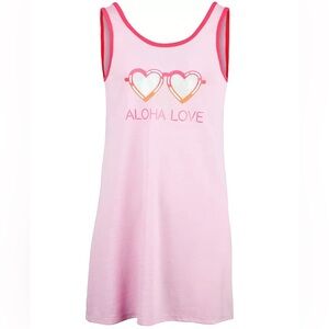 MIKEN Big Girls Aloha Love-Print Cover-Up Pixiiee Pink